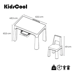 Set Mesa de juegos play club blanca