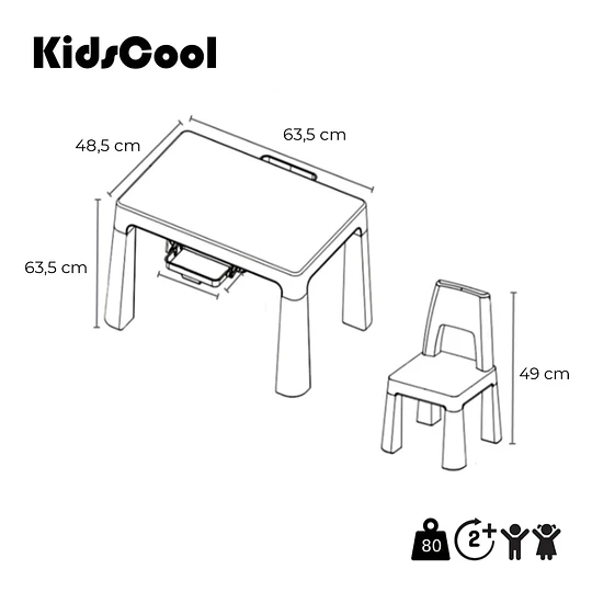 Set Mesa de juegos play club blanca