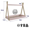 Cama Infantil Montessori Rosado + Colchon 150 x 70 x 10 cms