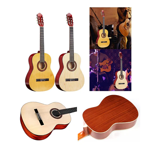 Retiro o Despacho Express- Guitarra Acústica Clásica Kidscool 39” Blanca Ideal Principiantes y Niños Funda