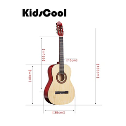 Retiro o Despacho Express- Guitarra Acústica Clásica Kidscool 39” Blanca Ideal Principiantes y Niños Funda