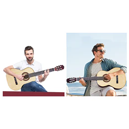 Retiro o Despacho Express- Guitarra Acústica Clásica Kidscool 39” Blanca Ideal Principiantes y Niños Funda
