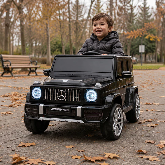 Auto a Batería Jeep G63 Con Licencia Mercedes 12V Negro
