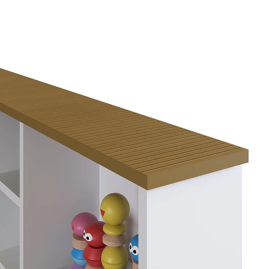 Cama De Transición Infantil 1 Plaza Kidscool Con Estante Blanca