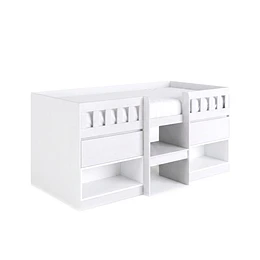 Cama Infantil Multifunción Alta 1 plaza Kidscool Blanca