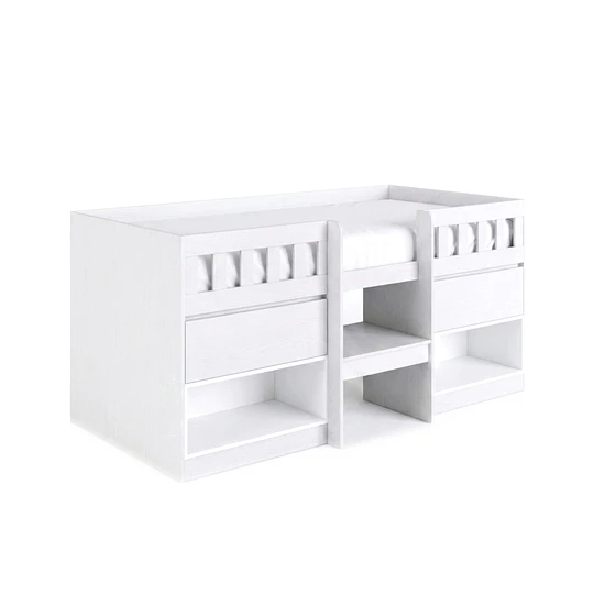 Cama Infantil Multifunción Alta 1 plaza Kidscool Blanca