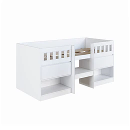 Cama Infantil Multifunción Alta 1 plaza Kidscool Blanca