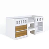Cama Infantil Multifunción Alta 1 plaza Kidscool Blanca Miel
