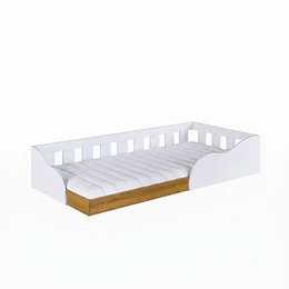 Cama Infantil 1 Plaza Montessori Memphis Kidscool Blanca 