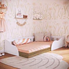 Cama Infantil 1 Plaza Montessori Memphis Kidscool Blanca 