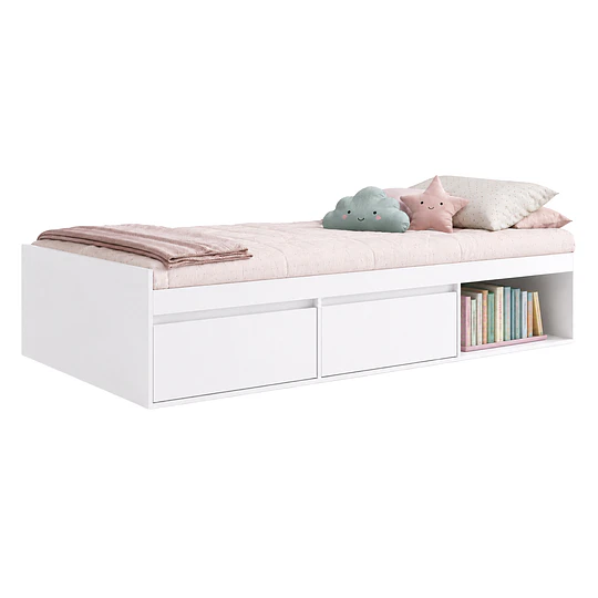 Cama Infantil Multifunción 1 Plaza Pets Kidscool Blanca 