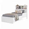 Cama De Transición Infantil 1 Plaza Kidscool Con Estante Blanca