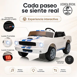 Auto a Bateria Shelby Gt350 Blanco 12v 2Motores
