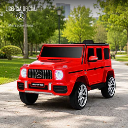 Auto a Batería Jeep G63 Con Licencia Mercedes 12V Rojo