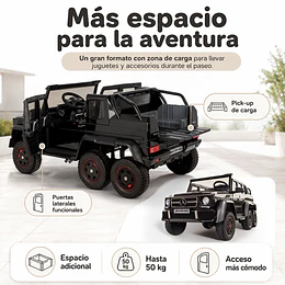 Mercedes G63 6X6 6 Motores con Licencia 12V Negro