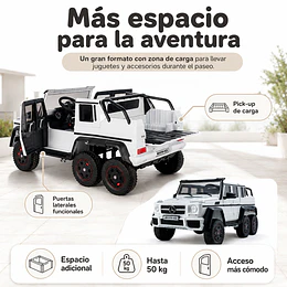 Auto Bateria G63 Licencia  Mercedes 6x6 Blanco 12v
