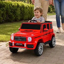 Retiro Express - Auto a Batería Jeep G63 Con Licencia Mercedes 12V Rojo