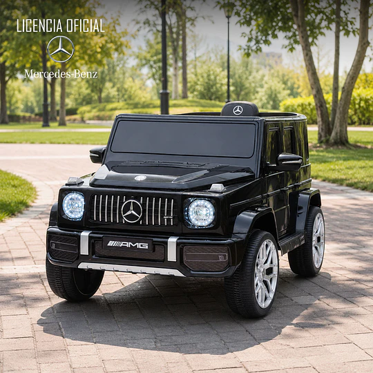 Retiro Express - Auto a Batería Jeep G63 Con Licencia Mercedes 12V Negro