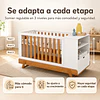 Cuna Evolutiva 6 en 1 Multi Etapas Maxx Kidscool – Blanco Eco-Wood