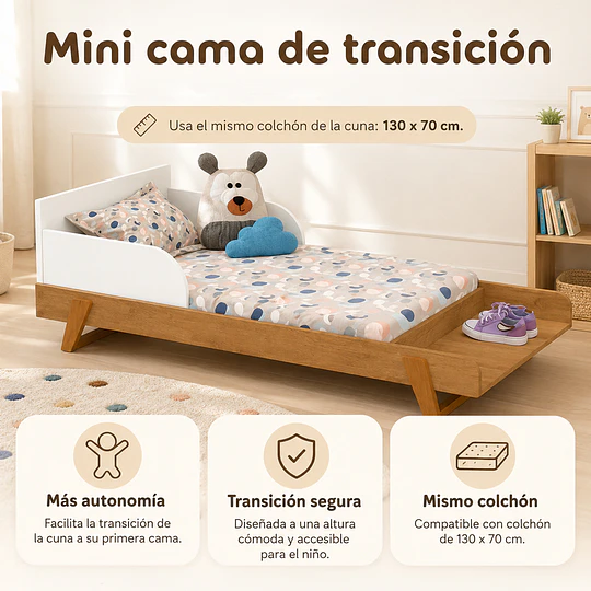 Cuna Evolutiva 6 en 1 Multi Etapas Maxx Kidscool – Blanco Eco-Wood