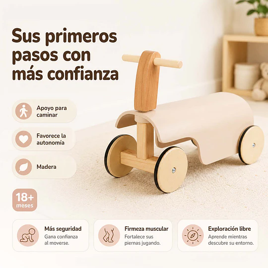 Correpasillo Montessori De Madera