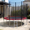 Cama Elastica Roja 12 Pies con Escalera