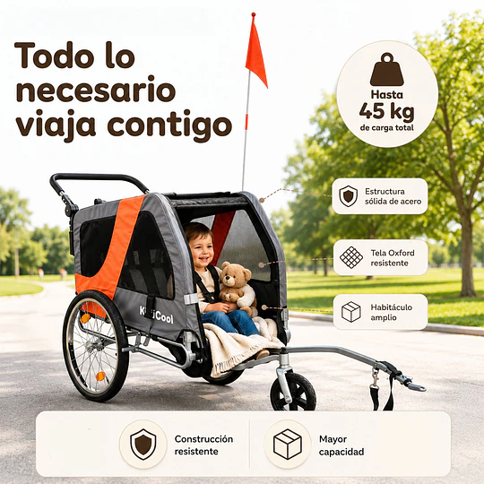 Carro Jogger Gris Baby Trailer Single