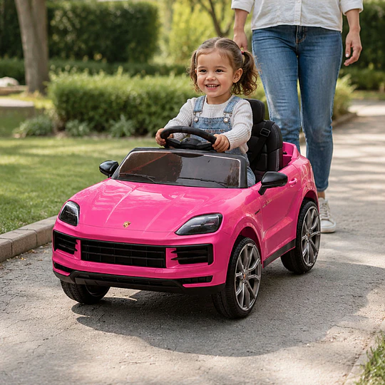 Auto a Bateria Rosado Porsche Cayenne 12v 2Motores