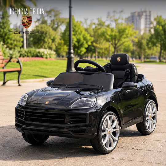 Auto a Bateria Negro Porsche Cayenne 12v 2Motores
