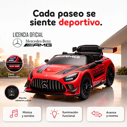 Auto a Bateria Rojo Racer Mercedes Benz Amg Gt3 12v 2Motores