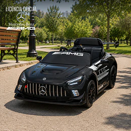 Auto a Bateria Negro Mercedes Benz Amg Gt3 12v 2Motores