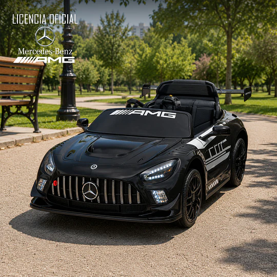 Auto a Bateria Negro Mercedes Benz Amg Gt3 12v 2Motores