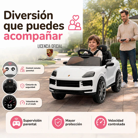 Auto a Bateria Blanco Porsche Cayenne 12v 2Motores