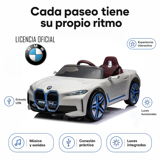 Auto A Bateria Bmw I4 Blanco 12v 