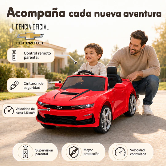Auto a Batería Rojo Chevrolet Camaro 2Ss 12V