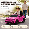 Auto a Batería Dodge Charger Srt Rosado 12V