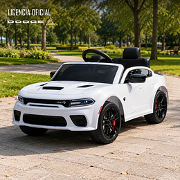 Auto a Batería Dodge Charger Srt Blanco 12V 