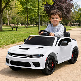 Auto a Batería Dodge Charger Srt Blanco 12V 