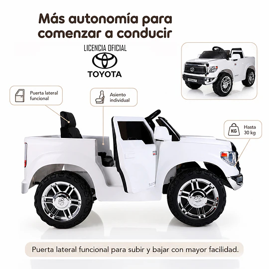 Toyota Tundra con licencia 12V Blanco 