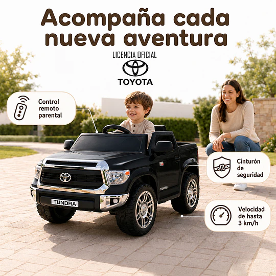 Toyota Tundra con licencia 12V Negra 