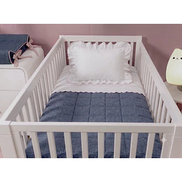 Retiro Express - Cobertor de Cuna Kidscool Lino Jeans | Cubrecama Infantil Algodón