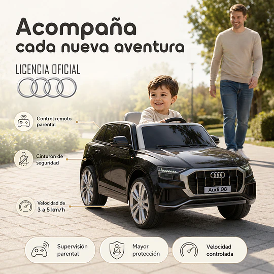 Auto Audi Q8 a Bateria 12V Negro 