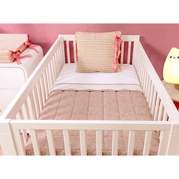 Retiro Express - Cobertor de Cuna Kidscool Lino Rosado | Cubrecama Infantil Algodón