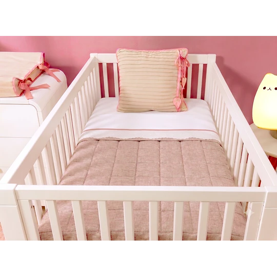 Retiro Express - Cobertor de Cuna Kidscool Lino Rosado | Cubrecama Infantil Algodón