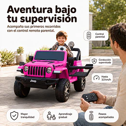 Retiro Express - Jeep a Batería Rubicon Rosado 12V