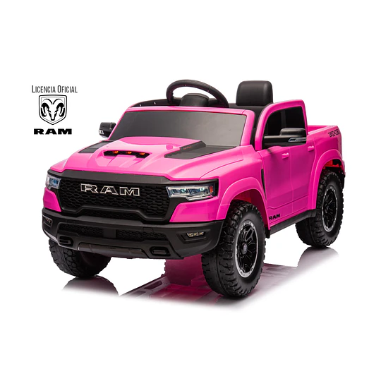 Retiro Express - Auto a Bateria Ram 1500 Rho Super Truck Rosado 12v 2Motores