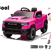 Retiro Express - Auto a Bateria Ram 1500 Rho Super Truck Rosado 12v 2Motores