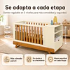 Cuna Evolutiva 6 en 1 Multi Etapas Maxx Kidscool – Beige Eco-Wood