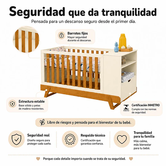 Cuna Evolutiva 6 en 1 Multi Etapas Maxx Kidscool – Beige Eco-Wood