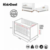 Cuna Evolutiva 2 En 1 Transición Kidscool Zupi Blanco MDF